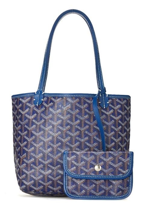 preowned goyard|second hand blue Goyard bag.